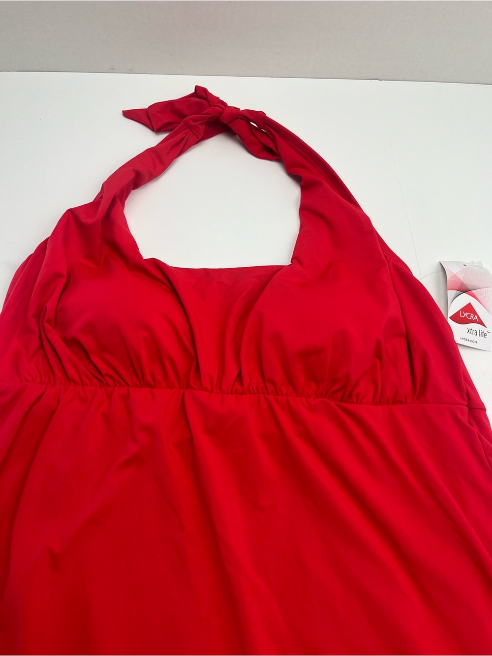 Lands’ End Red Halter Swimdress Womens Size Large US 14 - 16 One Piece NEW - Picture 7 of 12